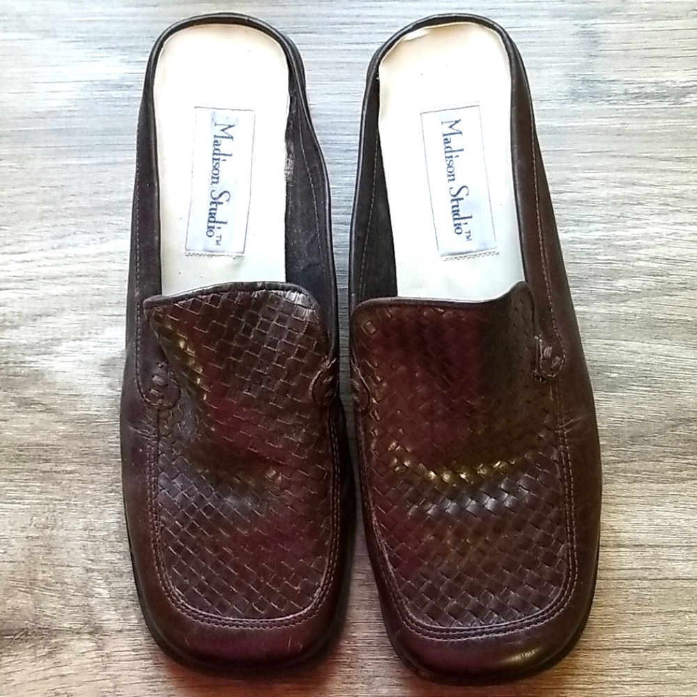 Madison Studio brown shoes by Belk.